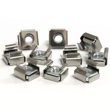 StarTech.com 50 Pkg M6 Nakrętki koszykowe do szaf serwerowych, Nakrętka koszykowa, Stal nierdzewna, Stal nierdzewna, M6, CE, TAA, REACH, 215.5 g