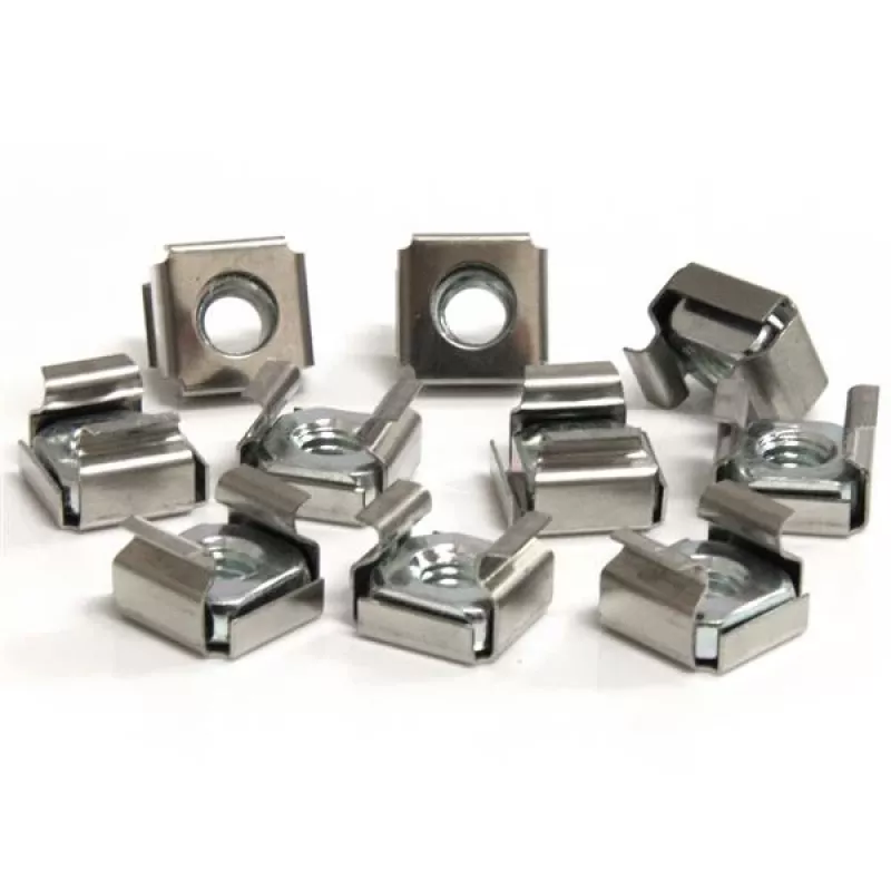 StarTech.com 50 Pkg M6 Nakrętki koszykowe do szaf serwerowych, Nakrętka koszykowa, Stal nierdzewna, Stal nierdzewna, M6, CE, TAA, REACH, 215.5 g