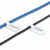 StarTech.com 3.5in (9cm) Etykiety na kable, 100 szt., Białe, Zapięcia na rzep typu haczyk do haczyka, Odporne na zapisywanie etykiety do zarządzania kablami, Identyfikatory kabli
