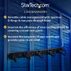 StarTech.com 1U 19-calowy organizer kabli – panel zarządzania kablami z hakami typu D Ring do szaf sieciowych/serwerowych – poziomy panel przepustowy do centrów danych z otworami przelotowymi z osprzętem montażowym – EIA/ECA-310-E