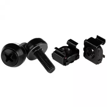 StarTech.com M5 x 12mm - Śruby i nakrętki koszykowe - 100 szt., czarny