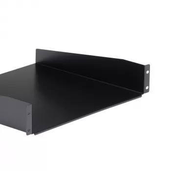 StarTech.com Półka serwerowa 2U do szafy rack - Uniwersalna półka wspornikowa do montażu w szafie rack 19 cali na sprzęt sieciowy i szafy - Wytrzymała stal – Udźwig 20 kg - 16 cali głębokości, czarna