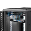 StarTech.com 1U Stała Półka do Szafy Rack serwerowej - Głębokość 10 cali, Stal Uniwersalna Taca Wspornikowa do Szafy Rack 19 cali na sprzęt AV/sieciowy - Wytrzymała Stal - Udźwig 44 funty/20 kg, Czarna
