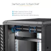 StarTech.com 1U Stała Półka do Szafy Rack serwerowej - Głębokość 10 cali, Stal Uniwersalna Taca Wspornikowa do Szafy Rack 19 cali na sprzęt AV/sieciowy - Wytrzymała Stal - Udźwig 44 funty/20 kg, Czarna