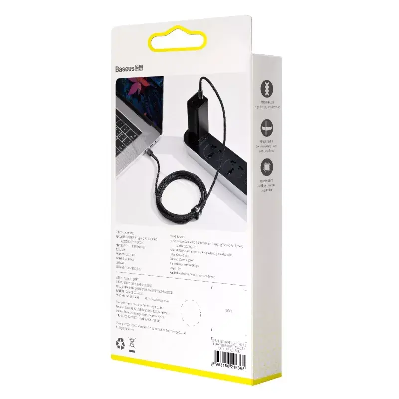Baseus Cafule kabel USB USB 2.0 2 m USB C Czarny