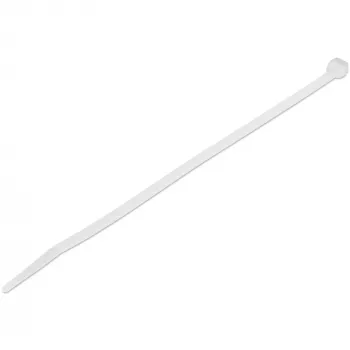 Opaski kablowe StarTech.com 8 cali (20 cm) - szerokość 1/8 cala (4 mm), średnica wiązki 2-1/8 cala (55 mm), wytrzymałość na rozciąganie 50 funtów (22 kg), nylonowe samoblokujące opaski zaciskowe z zakrzywioną końcówką - zgodne z 94V-2/UL, opakowanie 100 sztuk - białe