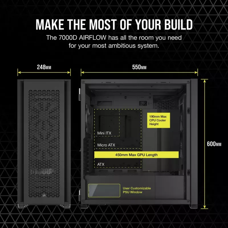Obudowa PC Corsair 7000D Airflow Full Tower Czarna