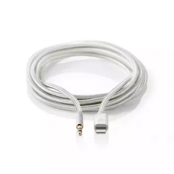 Kabel Nedis CCTB39940AL10 Lightning 1 m aluminiowy ze złączem 3,5 mm