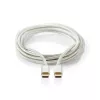 Kabel USB Nedis CCTB60800AL20 USB 2.0 2 m USB C Srebrny