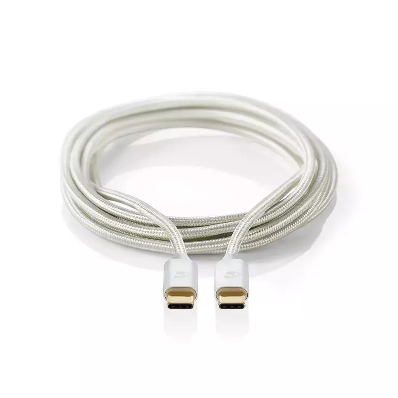 Kabel USB Nedis CCTB60800AL20 USB 2.0 2 m USB C Srebrny