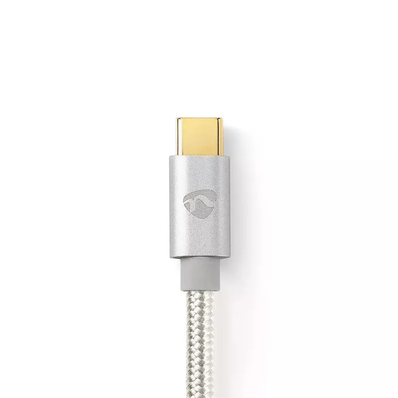 Kabel USB Nedis CCTB60800AL20 USB 2.0 2 m USB C Srebrny