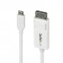 StarTech.com 6ft (2m) USB-C to DisplayPort 1.2 kabel, Bidirectional, 4K 60Hz, biały Video Adapter Cord for Apple MacBook Pro / Air M1 M2 M3 M4, Mac Mini / Studio, Thunderbolt Kompatybilny