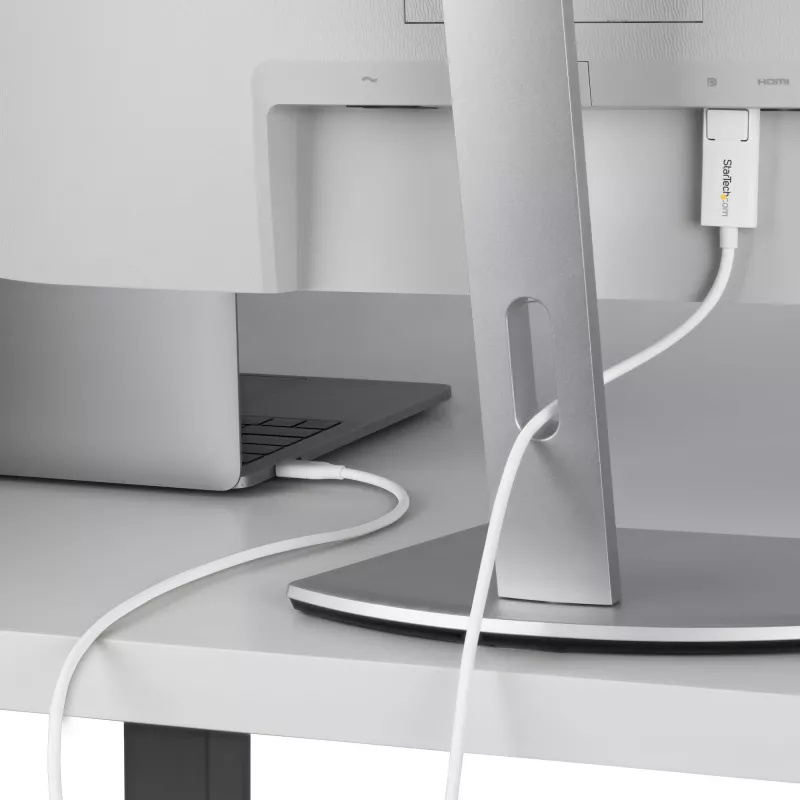 StarTech.com 6ft (2m) USB-C to DisplayPort 1.2 kabel, Bidirectional, 4K 60Hz, biały Video Adapter Cord for Apple MacBook Pro / Air M1 M2 M3 M4, Mac Mini / Studio, Thunderbolt Kompatybilny