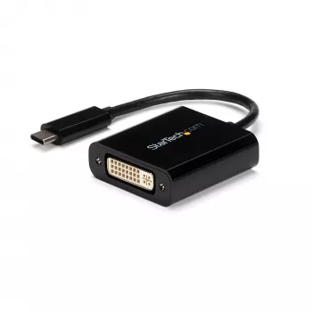StarTech.com Adapter USB-C na DVI - Czarny - 1920x1200 - Konwerter wideo USB typu C dla twojego wyświetlacza/monitora/projektora DVI-D - Ulepszona wersja to CDP2DVIEC