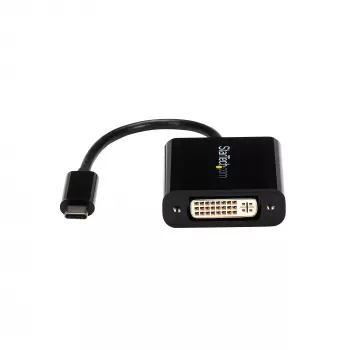StarTech.com Adapter USB-C na DVI - Czarny - 1920x1200 - Konwerter wideo USB typu C dla twojego wyświetlacza/monitora/projektora DVI-D - Ulepszona wersja to CDP2DVIEC