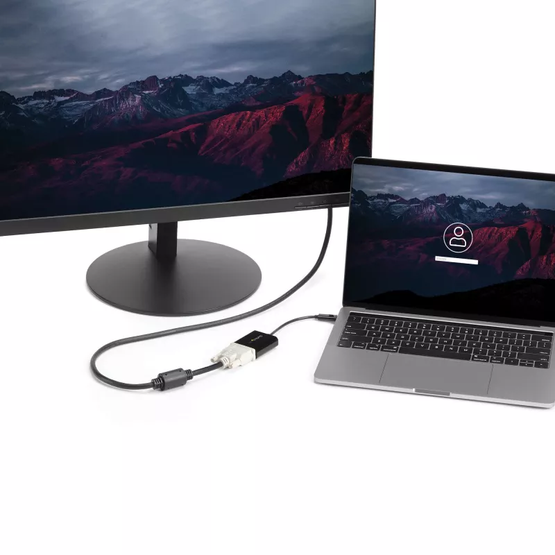 StarTech.com Adapter USB-C na DVI - Czarny - 1920x1200 - Konwerter wideo USB typu C dla twojego wyświetlacza/monitora/projektora DVI-D - Ulepszona wersja to CDP2DVIEC