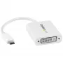 StarTech.com Adapter USB-C na DVI - Biały, 3.2 Gen 2 (3.1 Gen 2), USB Type-C, wyjście DVI, 1920 x 1200 pikseli