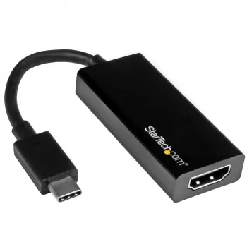 StarTech.com Adapter USB-C na HDMI z 4K 30 Hz - czarny, USB 3.2 Gen 2 (3.1 Gen 2), USB typu C, wyjście HDMI, 3840 x 2160 pikseli