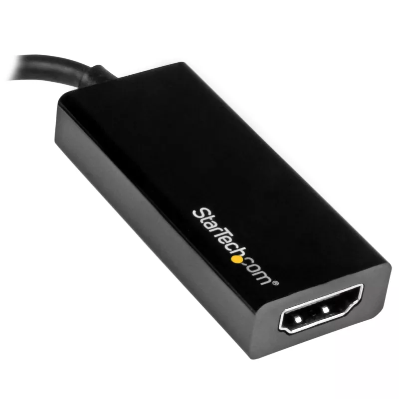 StarTech.com Adapter USB-C na HDMI z 4K 30 Hz - czarny, USB 3.2 Gen 2 (3.1 Gen 2), USB typu C, wyjście HDMI, 3840 x 2160 pikseli