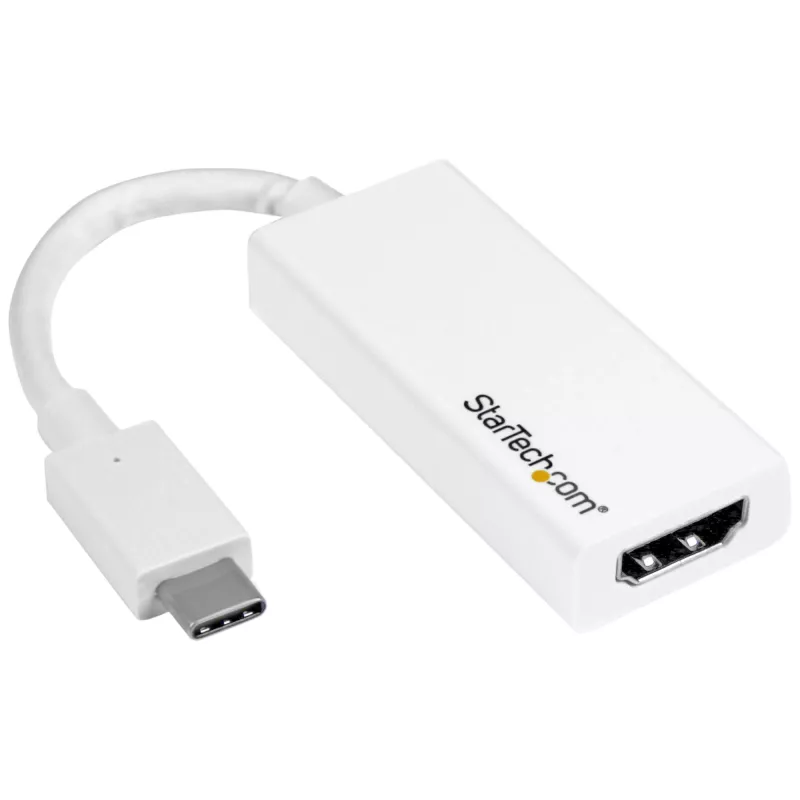 StarTech.com Adapter USB-C na HDMI - Biały - 4K 60 Hz, USB Type-C, wyjście HDMI, 3840 x 2160 pikseli