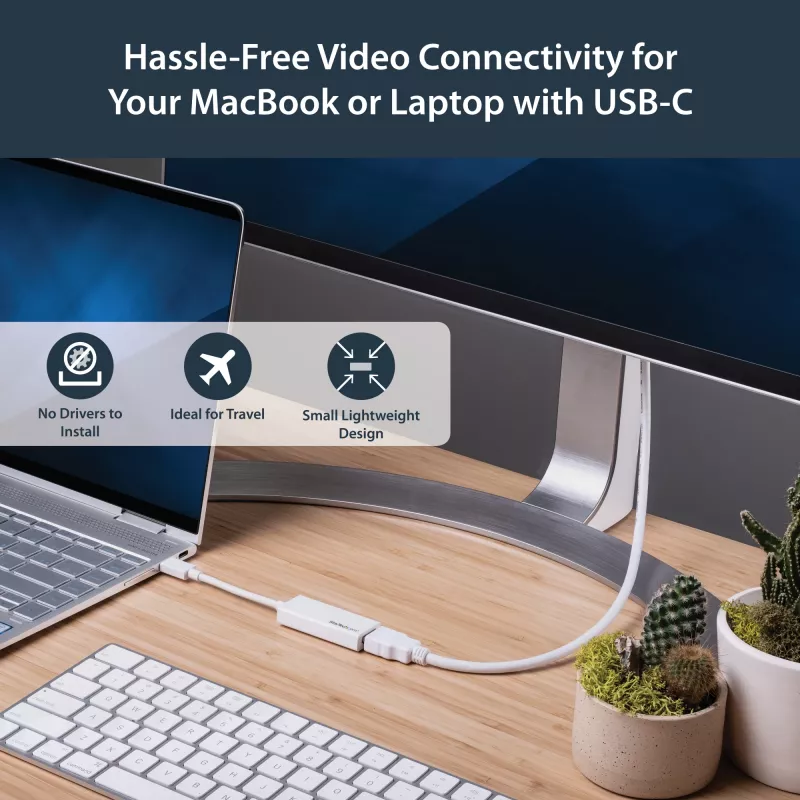 StarTech.com Adapter USB-C na HDMI - Biały - 4K 60 Hz, USB Type-C, wyjście HDMI, 3840 x 2160 pikseli