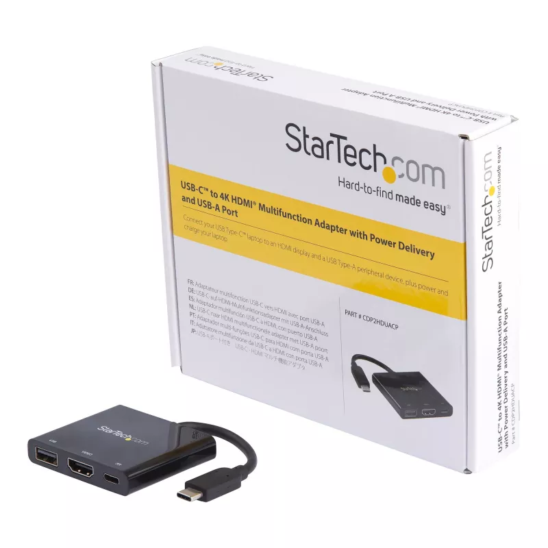 StarTech.com USB-C Multiport Adapter z HDMI - Port USB 3.0 - 60W PD - Czarny