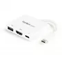 StarTech.com Wieloportowy adapter USB-C z HDMI - port USB 3.0 - 60 W PD - biały