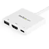 StarTech.com Wieloportowy adapter USB-C z HDMI - port USB 3.0 - 60 W PD - biały