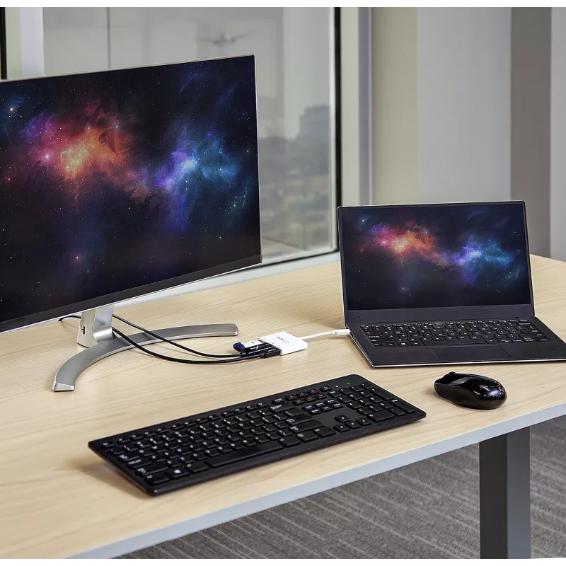 StarTech.com Wieloportowy adapter USB-C z HDMI - port USB 3.0 - 60 W PD - biały