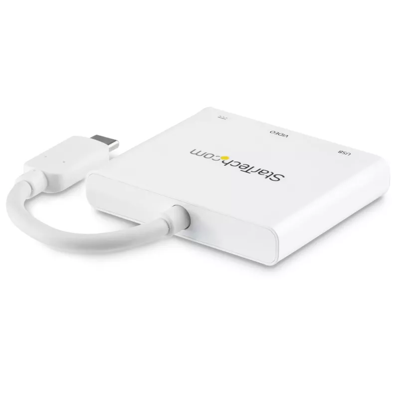 StarTech.com Wieloportowy adapter USB-C z HDMI - port USB 3.0 - 60 W PD - biały