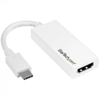 StarTech.com Adapter USB-C na HDMI 4K 30Hz - Biały, USB Typ-C, Wyjście HDMI, 3840 x 2160 pikseli