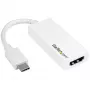 StarTech.com Adapter USB-C na HDMI 4K 30Hz - Biały, USB Typ-C, Wyjście HDMI, 3840 x 2160 pikseli