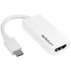 StarTech.com Adapter USB-C na HDMI 4K 30Hz - Biały, USB Typ-C, Wyjście HDMI, 3840 x 2160 pikseli