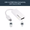 StarTech.com Adapter USB-C na HDMI 4K 30Hz - Biały, USB Typ-C, Wyjście HDMI, 3840 x 2160 pikseli