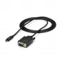 StarTech.com 6 ft/2 m Kabel USB-C do VGA - 1920x1200/1080p Aktywny adapter kablowya wideo USB-C do VGA - Kompatybilny z Thunderbolt 3 - Laptop do monitora/projektora VGA - DP Alt Mode HBR2