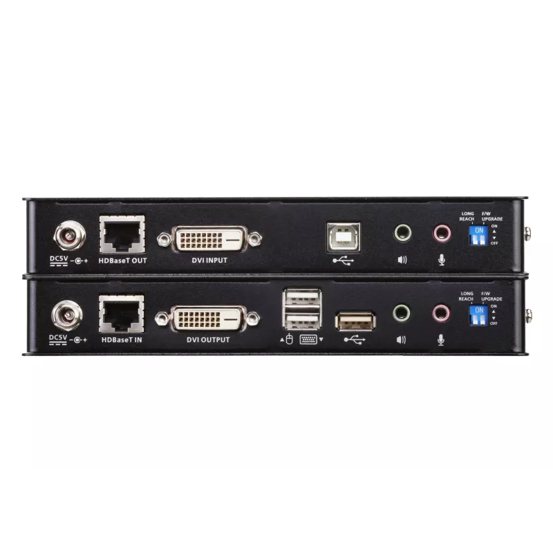 ATEN USB 2.0 DVI Single Link na 1 kablu CAT (100 m) – przedłużacz KVM z pełną obsługą USB 2.0 (do 480 Mb/s) / HDBaseT 2.0