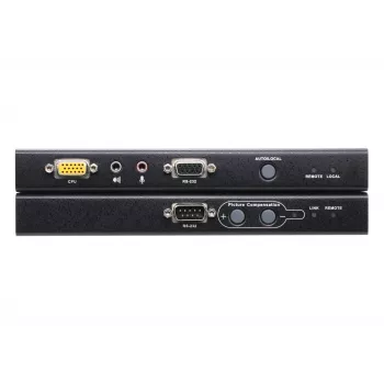 Przedłużacz KVM USB VGA ATEN z audio i RS-232 (200 m), nadajnik i odbiornik, przewodowy, 200 m, Cat5, 1920 x 1200 pikseli, przyciski
