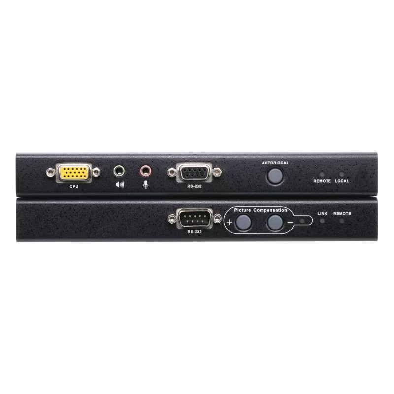 Przedłużacz KVM USB VGA ATEN z audio i RS-232 (200 m), nadajnik i odbiornik, przewodowy, 200 m, Cat5, 1920 x 1200 pikseli, przyciski
