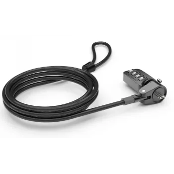 Zamek szyfrowy Compulocks CL37 T-bar Kabel zabezpieczający Czarny