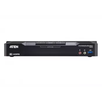 ATEN 2-portowy mini-macierzowy KVM Boundless z Dual Display 4K DisplayPort