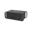 Stacja dokująca CANYON CNS-HDS95ST — USB-C (USB 3.2 Gen 2) stacja dokująca z 2× HDMI, 2× USB 3.2 Gen1, 2× USB 2.0, Gigabit Ethernet, 100W, aluminium, czarna