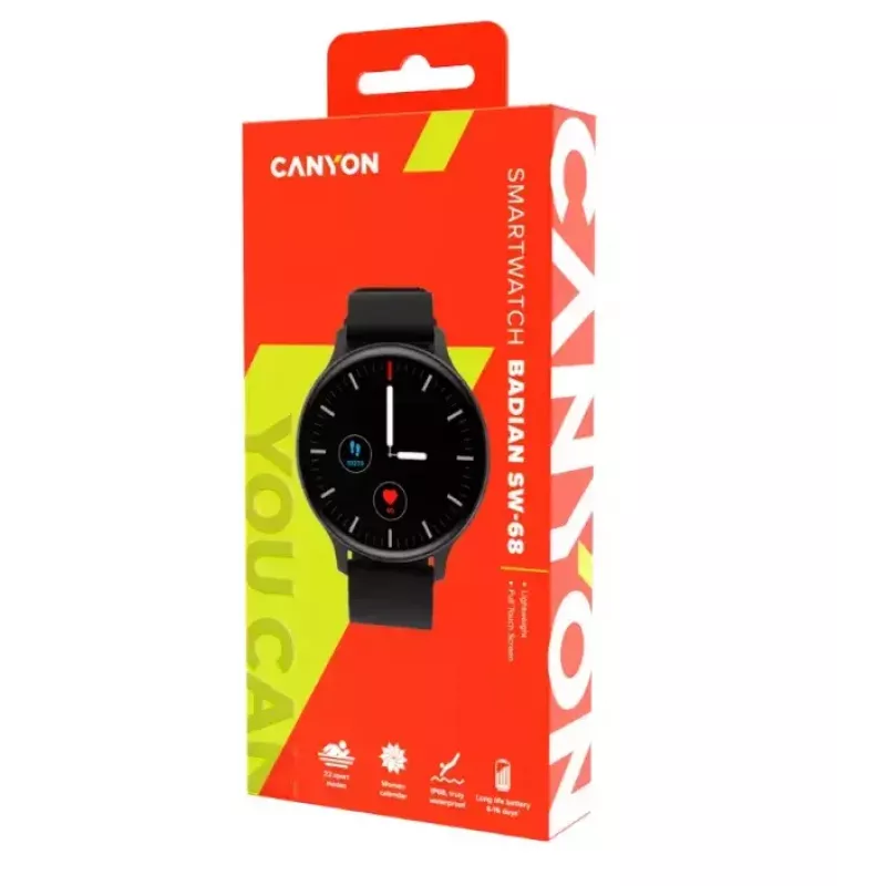 Smartwatch Canyon CNS-SW68BB Czarny