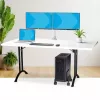 StarTech.com Wózek na komputer typu tower, jezdny mobilny stojak na CPU na kółkach, maks. obciążenie 21 kg, regulowany uchwyt na obudowę PC, podstawa podłogowa pod biurko, wózek stalowy