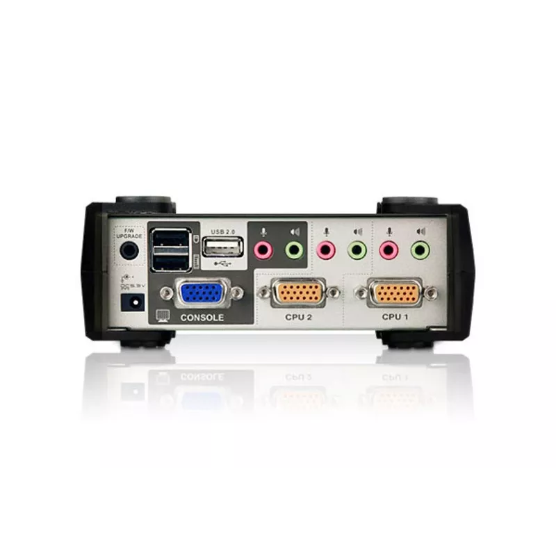 Przełącznik KVM ATEN 2-Port USB - PS/2 VGA z audio i hubem USB 2.0 (w zestawie kable KVM)