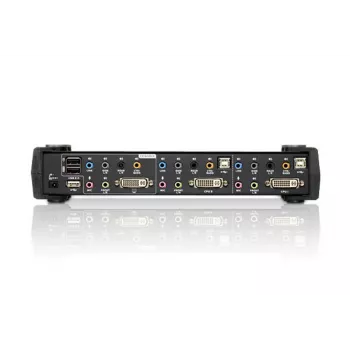 Przełącznik KVM ATEN 2-portowy USB DVI Dual Link z audio i hubem USB 2.0 (kable KVM w zestawie)