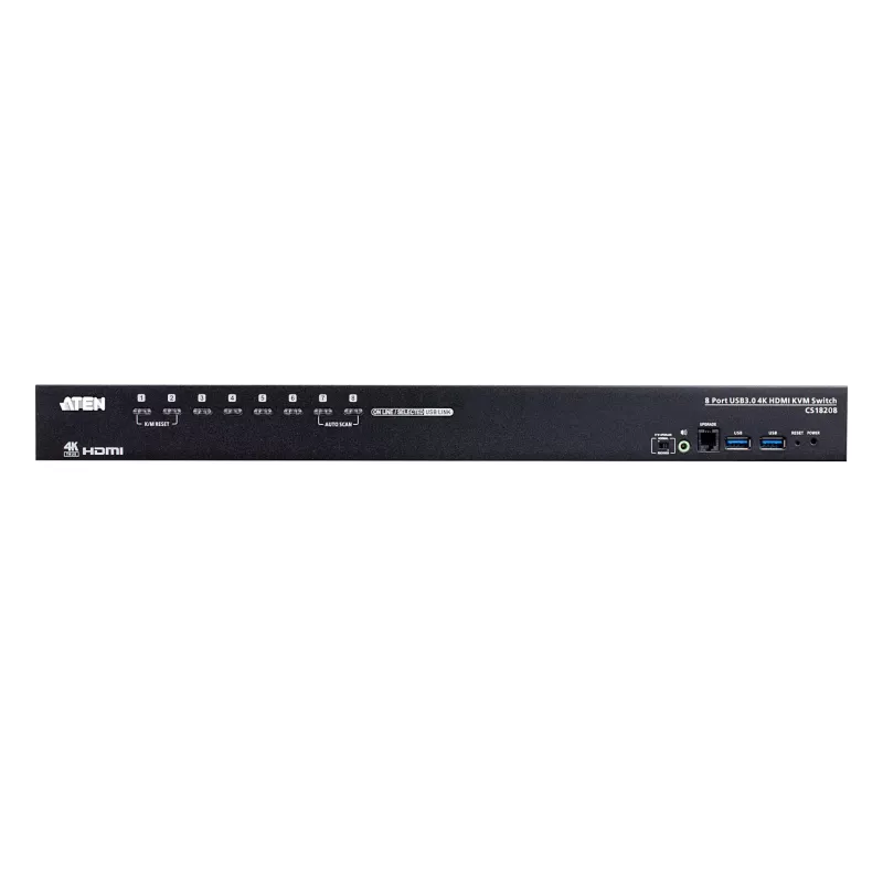 ATEN 8-Port USB 3.0 4K HDMI KVM Switch, 4096 x 2160 pixels, 4K Ultra HD, 9.77 W, Czarny