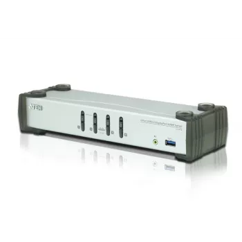 ATEN 4-Portowy Przełącznik USB 3.1 Gen 1 DisplayPort 1.1 KVMP™ z Głośnikami (kable KVM w zestawie)