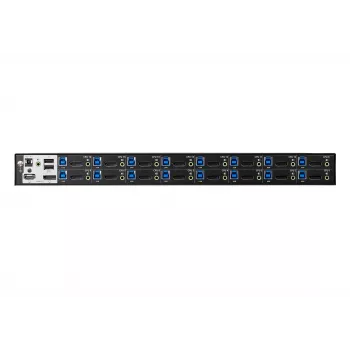 Przełącznik KVM ATEN 16-portowy USB 3.0 4K DisplayPort, 4096 x 2160 pikseli, 4K Ultra HD, 26,66 W, Czarny