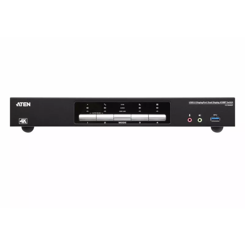Przełącznik KVMP ATEN 4P USB3.0 DisplayPORT Dual View