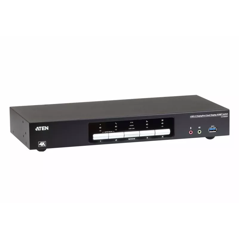 Przełącznik KVMP ATEN 4P USB3.0 DisplayPORT Dual View